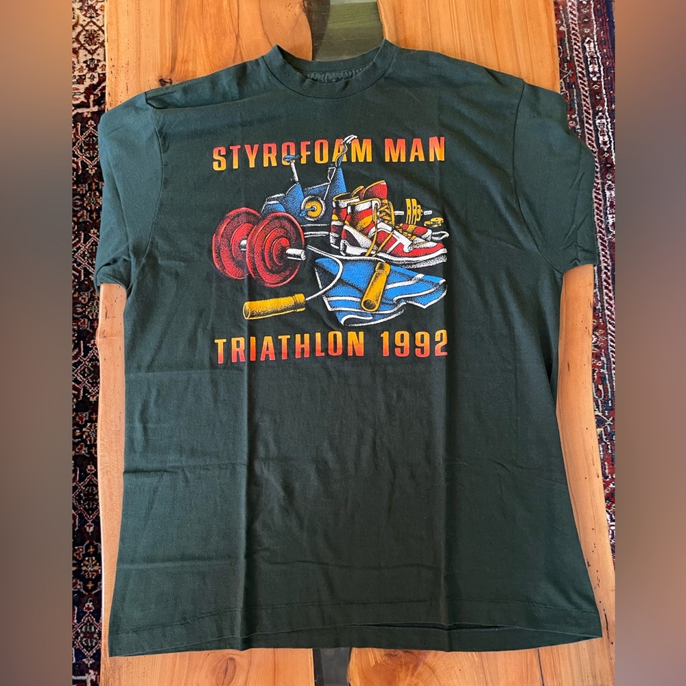 Vintage Triathlon 1992 Graphic Tee - Green